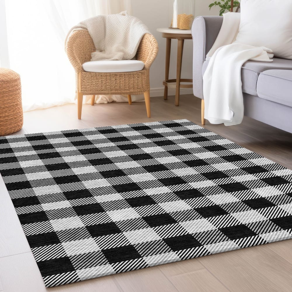 Premium Washable Super Soft Plaid Mayfield Rug