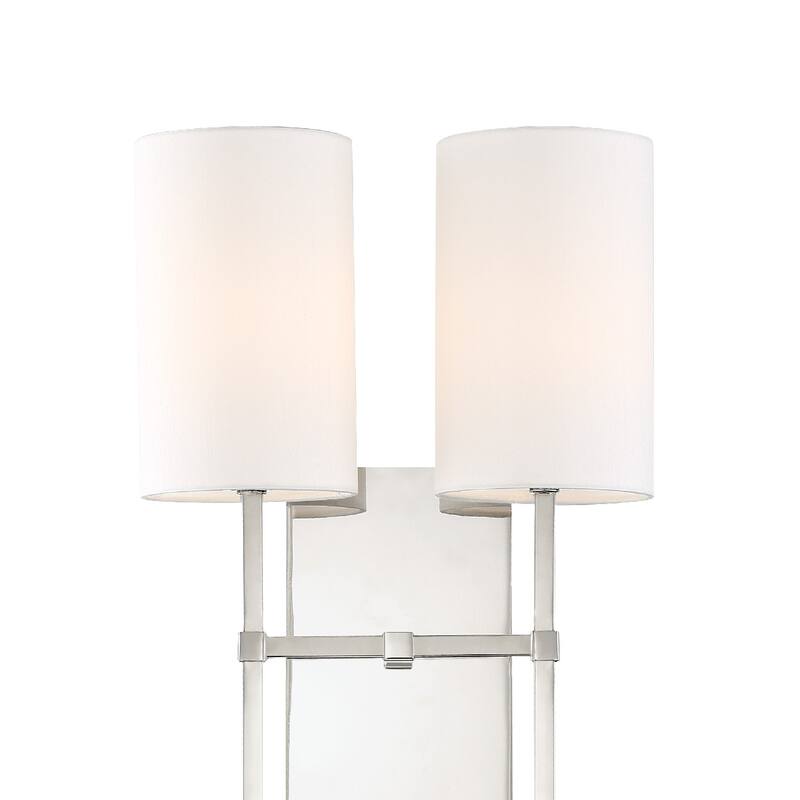 Veronica 2 Light Polished Nickel Wall Mount - 11'' W x 16.5'' H x 6'' D