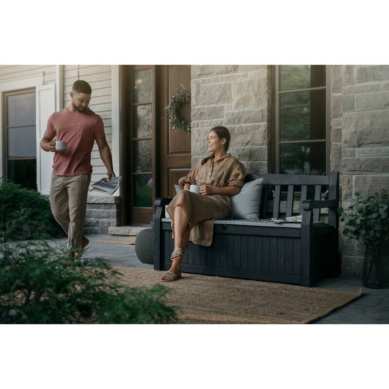 Keter Solana 70 Gallon Resin Storage Bench - N/A