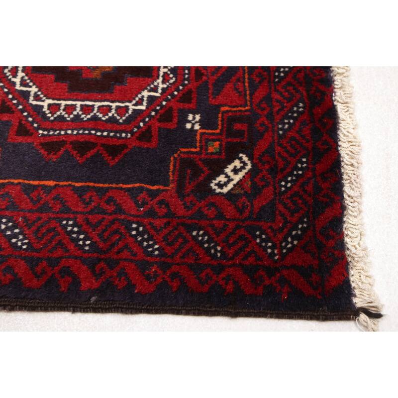 ECARPETGALLERY Hand-knotted Teimani Red Wool Rug - 3'3 x 5'9