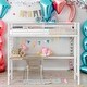 preview thumbnail 14 of 24, Twin Metal Loft Bed With Desk and Metal Grid,Sturdy Construction White