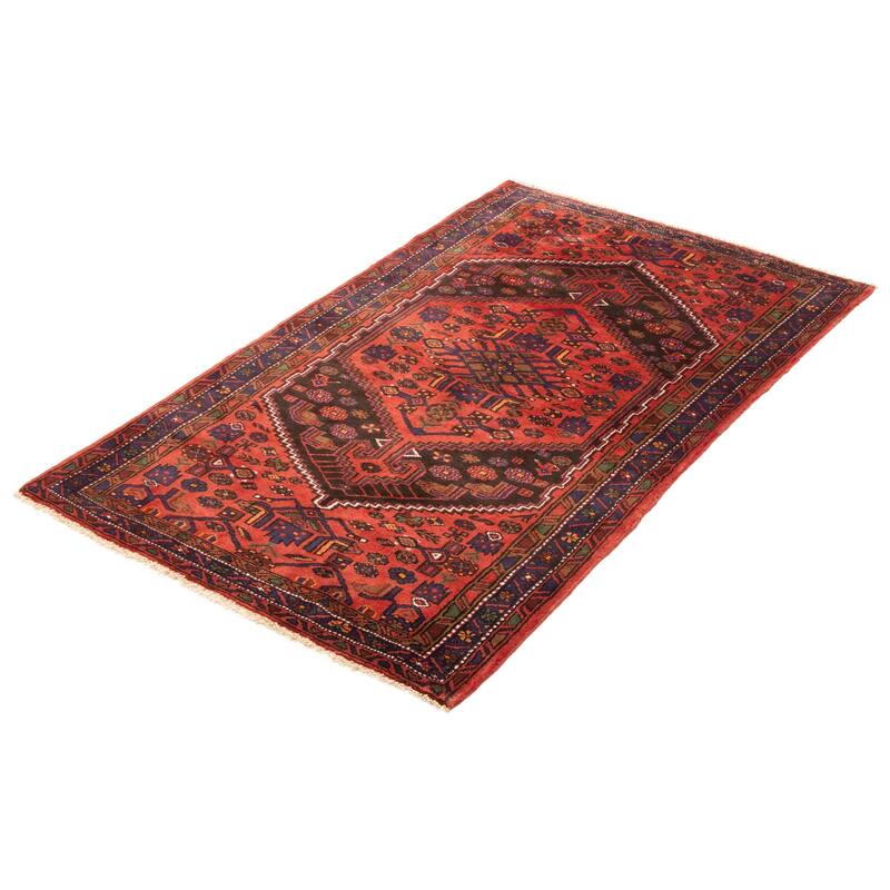 ECARPETGALLERY Hand-knotted Andelz Red Wool Rug - 4'4 x 7'1
