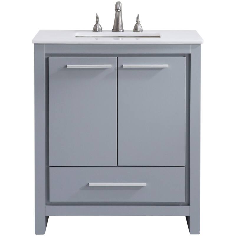 Elegant Lighting VF-1028-VW Filipo 30" Free Standing Single Basin - Grey - Ash Finish