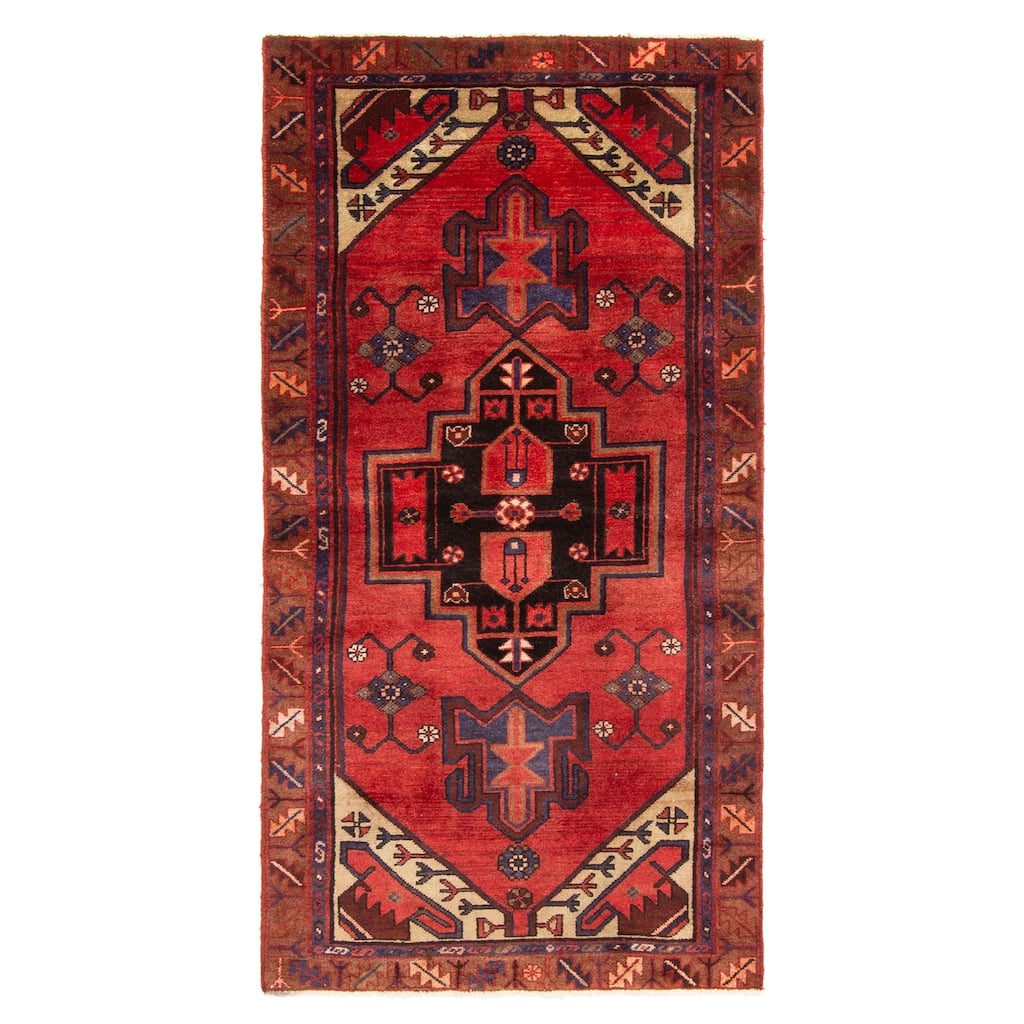 ECARPETGALLERY Hand-knotted Andelz Red Wool Rug - 3'1 x 6'2