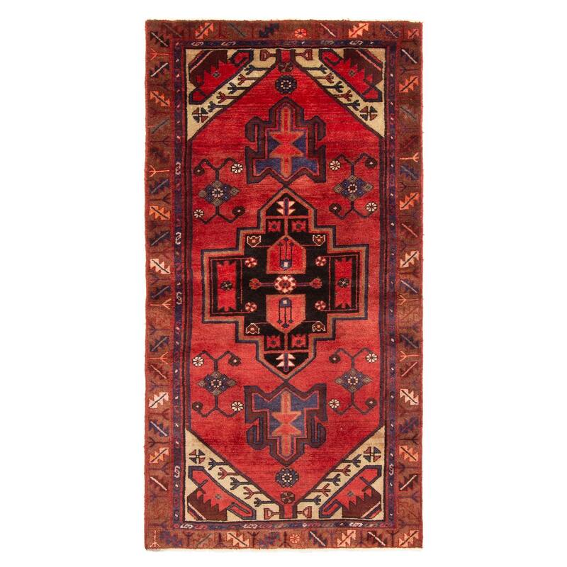 ECARPETGALLERY Hand-knotted Andelz Red Wool Rug - 3'1 x 6'2