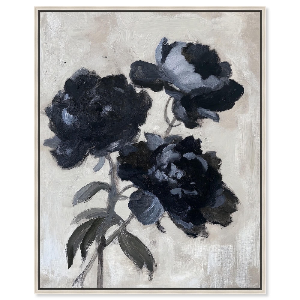 Peonies in Shadow Canvas by Art Remedy