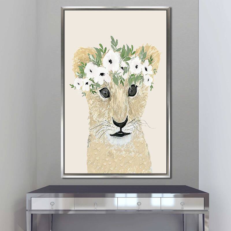 "A Little Lion" Print on Floating Canvas