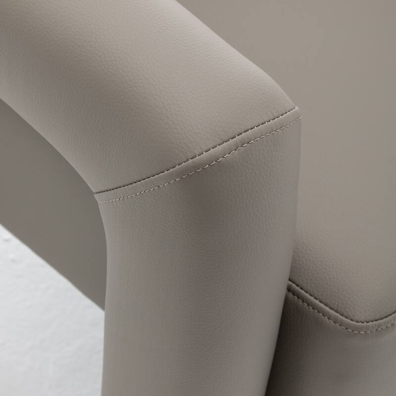 SEYNAR Modern PU Leather Accent Chair with Tubular Multifunctional Legs for Living Room Set of 2