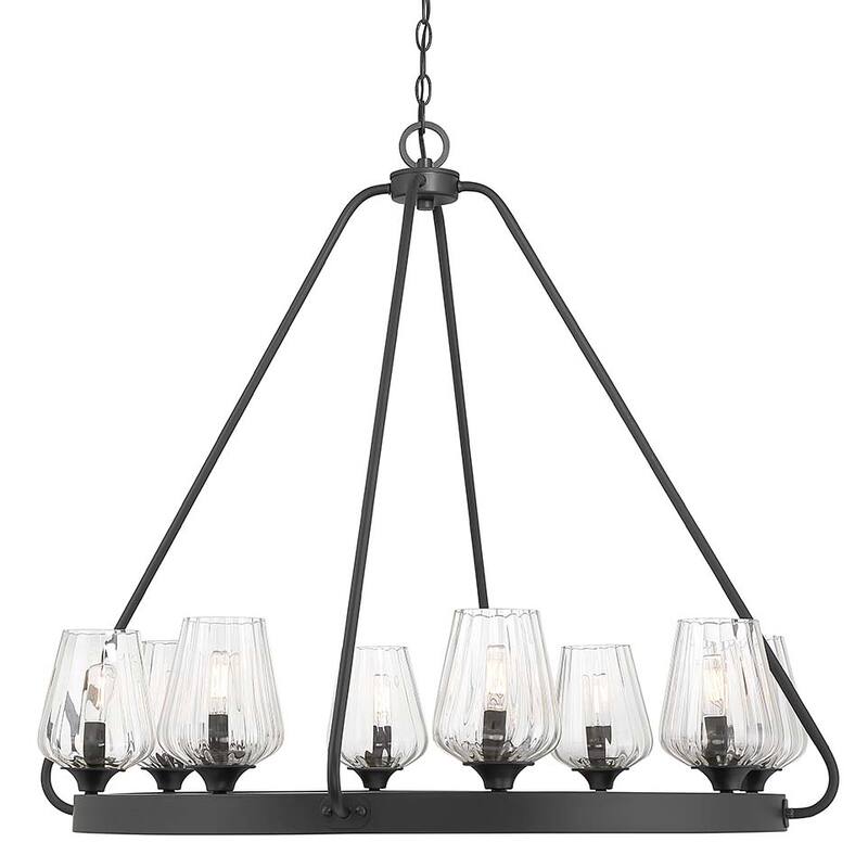 Savoy House 1-3394-8 Carlton 8 Light 36" Wide Chandelier - Matte Black