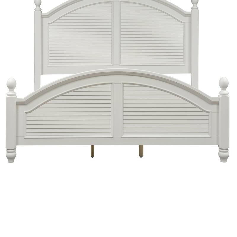 Summer House I Oyster White Poster Bed - King or Queen Option