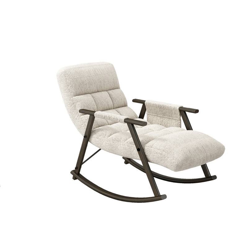 Casual Folding Rocking Chair Upholstered