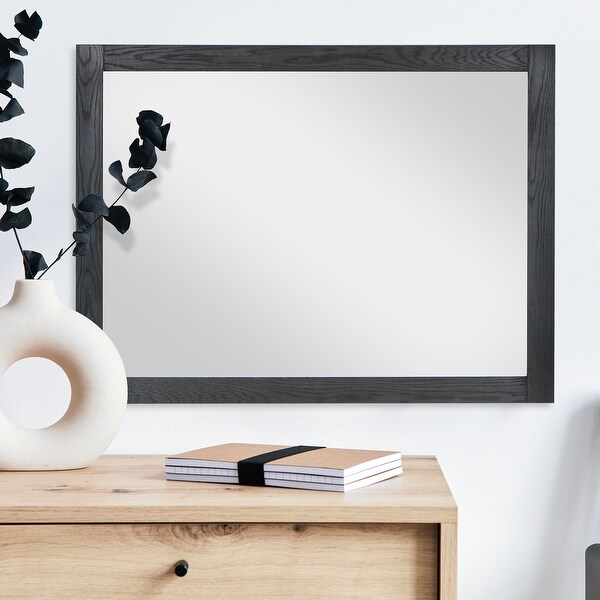 BED & BATH BEYOND ウォールミラー 　鏡　ミラー　46x56 Black White, Mirrored Wall Mirrors - Bed Bath & Beyond