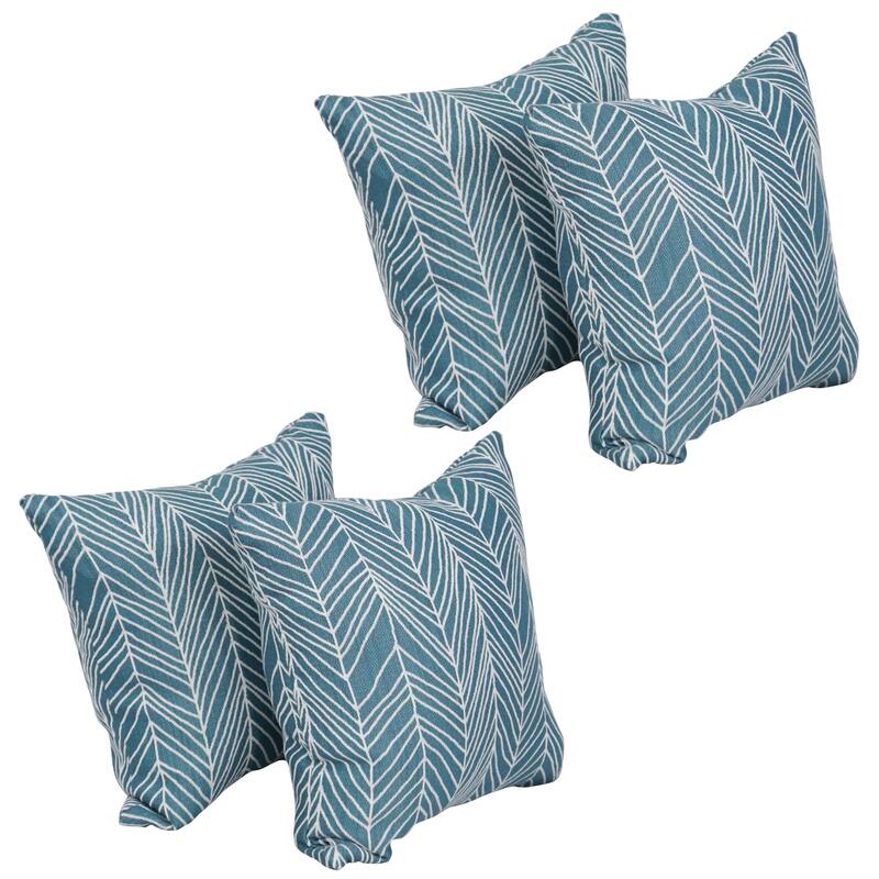 Blazing Needles 17-inch Square Throw Pillows (Set of 4) - Demeter Caspia