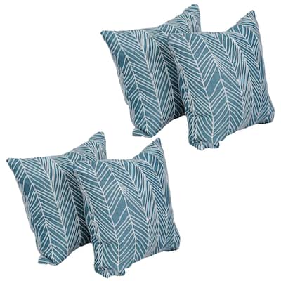 Blazing Needles 17-inch Square Throw Pillows (Set of 4)