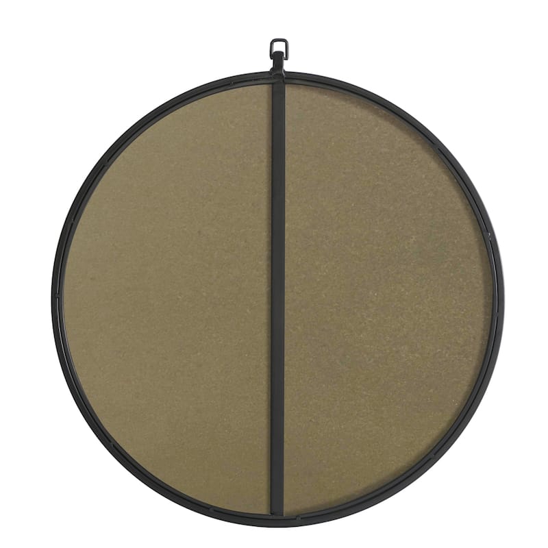 Strick & Bolton Patti Metal 24-inch Round Mirror with Decorative Hook