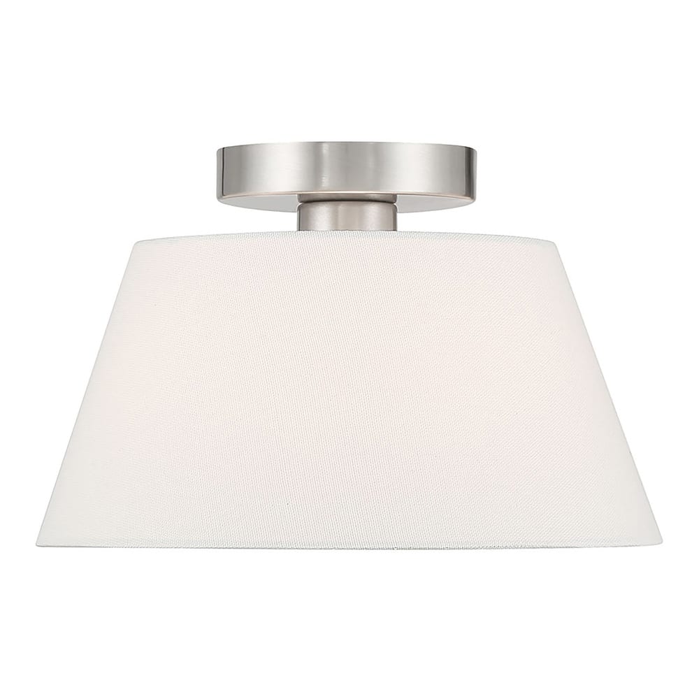 Bellevue SHCF95384 12" Wide Semi-Flush Ceiling Fixture with Linen