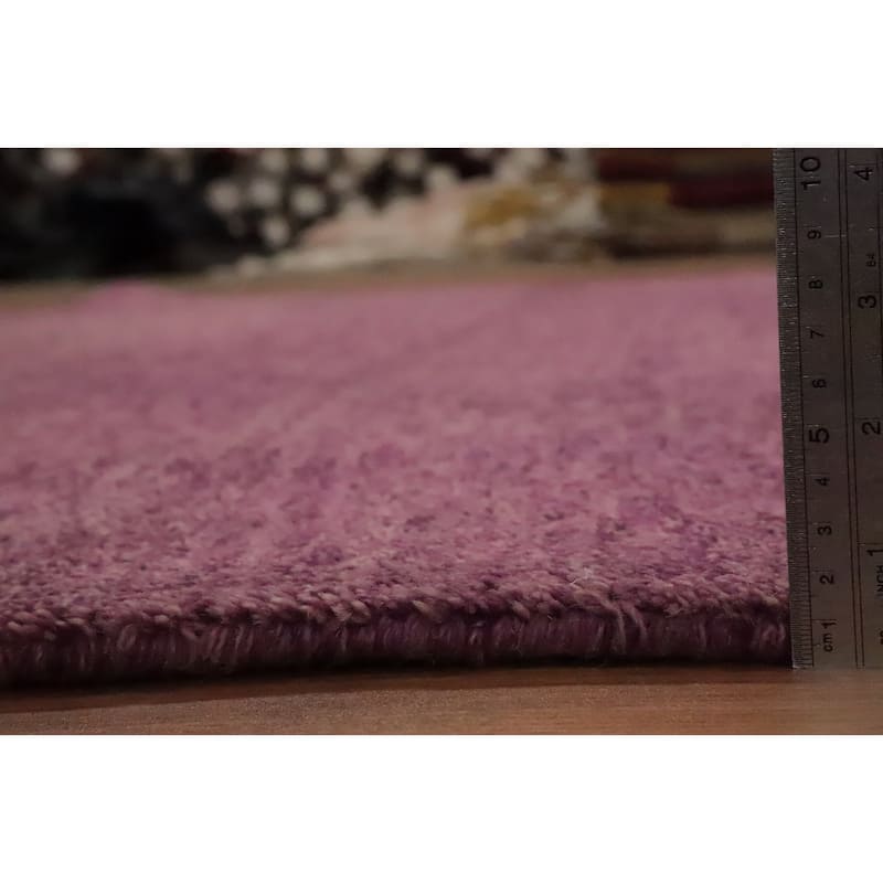 Hand Knotted Oriental 100% Wool Carpet Modern Modern Purples Gabbeh Area Rug - 11' 5'' X 8' 1''