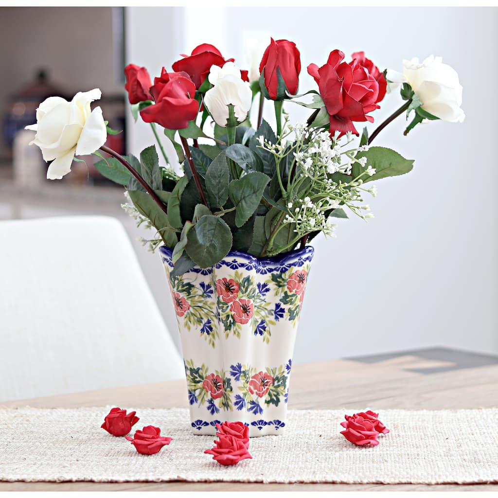 Blue Rose Polish Pottery 30-4 WR Unikat Large Vase