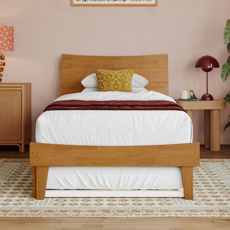 Phoenix Wood Platform Bed with Trundle