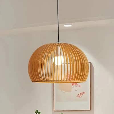 Wooden Ceiling Pendant Light 13" 1-light