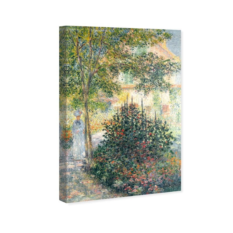 Wynwood Studio Canvas Floral and Botanical Camille Monet in the Garden at Argenteuil Wall Art Canvas Print