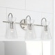 preview thumbnail 7 of 8, 3-light 24-inch Bath/ Vanity Fixture w/ Clear Half-Crackle Tapered Glass