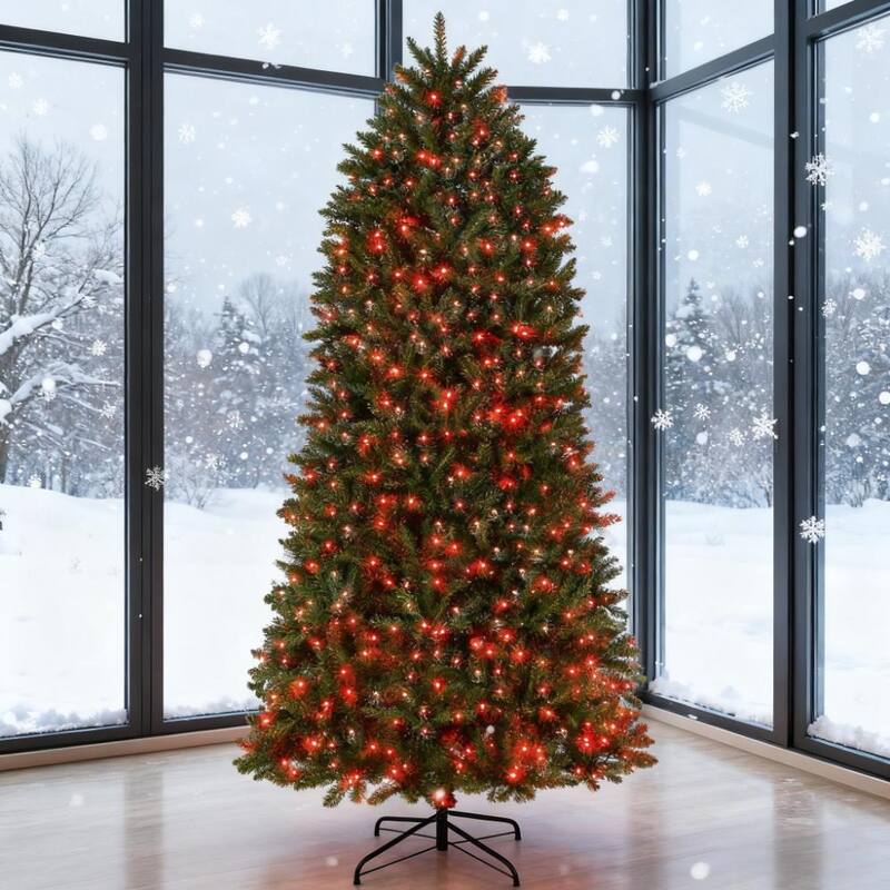 Pre-Lit Christmas Tree - Festive Holiday Decor - Green