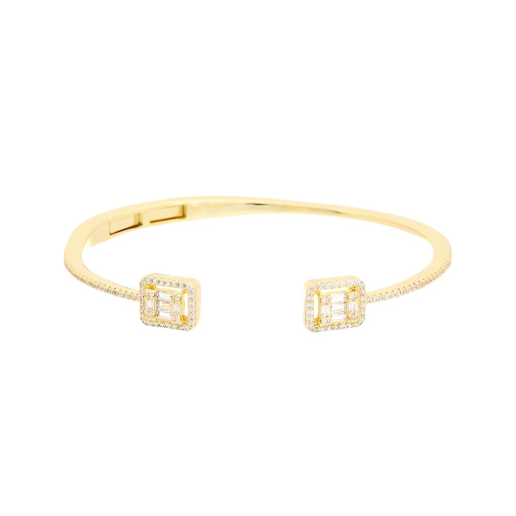 Juvell Gold Plated Cubic Zirconia Cuff Bracelet