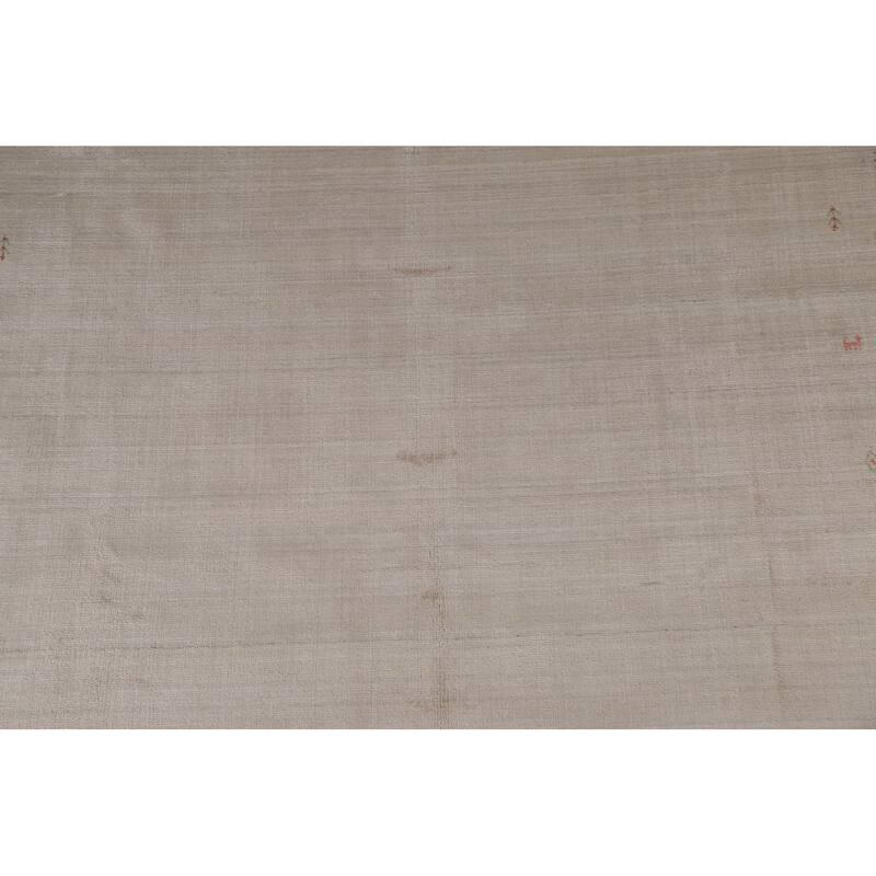 Tribal Gabbeh Oriental Area Rug Hand-Knotted Wool Carpet - 8'1" x 9'9"