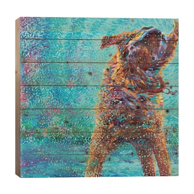 Underdog Blues Print On Wood by Iris Scott - Multi-Color