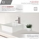 preview thumbnail 7 of 8, STYLISH Porcelain Square 15-inches Top Mounted Ceramic Vessel Bathroom Sink - 15" x 15" x 5.75"