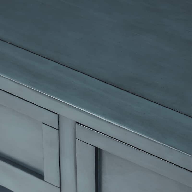 Daisy Series Console Table Traditional Design with Two Drawers and Bottom Shelf Acacia Mangium