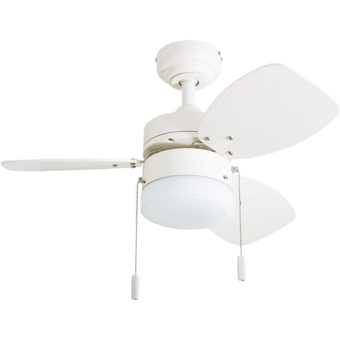 Ceiling Fans Ocean Breeze,30 Inch Modern Indoor LED Ceiling Fan with Light,Pull Chain,Dual Mounting Options,Dual Finish Blades