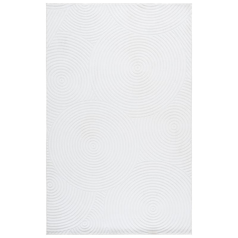 SAFAVIEH Versailles Efthymia Machine Washable & Slip Resistant Rug - 4' x 6' - Ivory