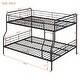 preview thumbnail 8 of 7, Full XL Over Queen Metal Bunk Bed featuring a Full Length Guardrail