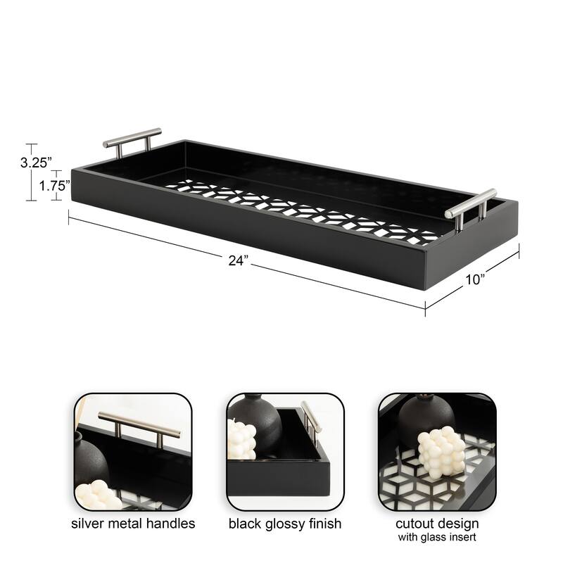 Kate and Laurel Caspen Rectangle Decorative Tray