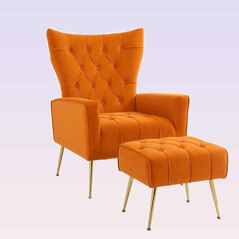 Modern Accent Chair with Ottoman for Living Room