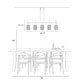 preview thumbnail 13 of 15, Aulia Modern 5-Light Crystal Chandelier Linear Black Kitchen Island Lights - L 45.6" x D 4.5" x H 15.5"