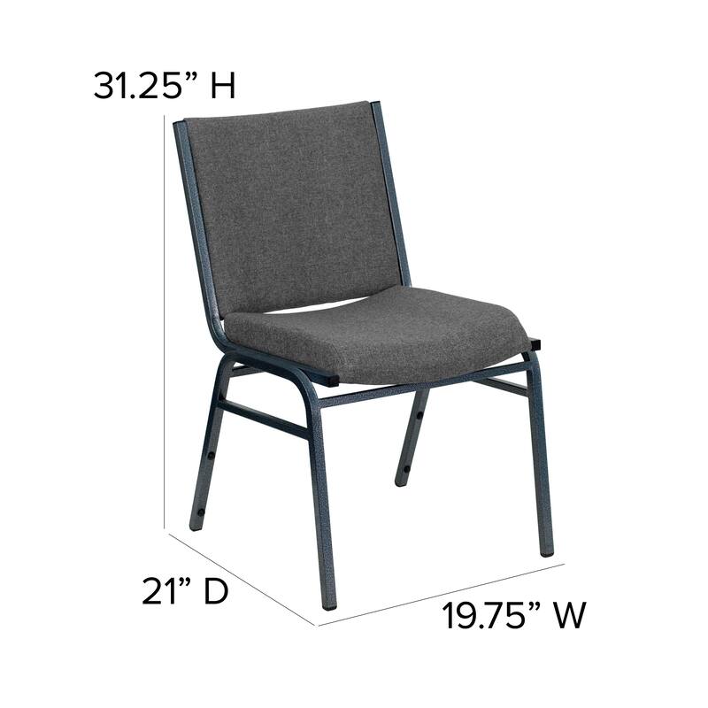 4 Pack Heavy Duty Stack Chair - 21"D x 19.75"W x 31.25"H