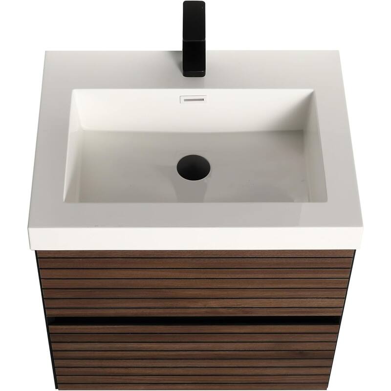 Blossom Annecy 24-Inch Floating Bathroom Vanity with Acrylic Sink