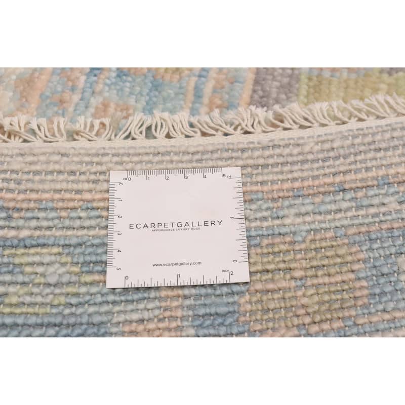 ECARPETGALLERY Hand-knotted Modern Oushak Ivory Wool Rug - 9' 2" x 12' 2"
