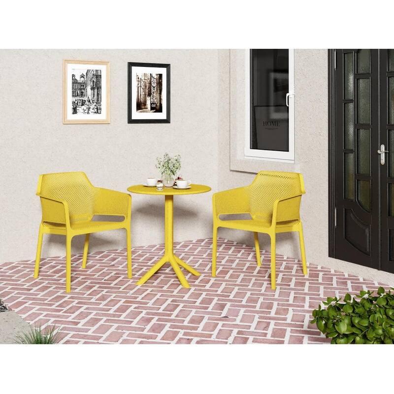 3 piece plastic arm chair Bistro GRS Premium Ocean Plastic