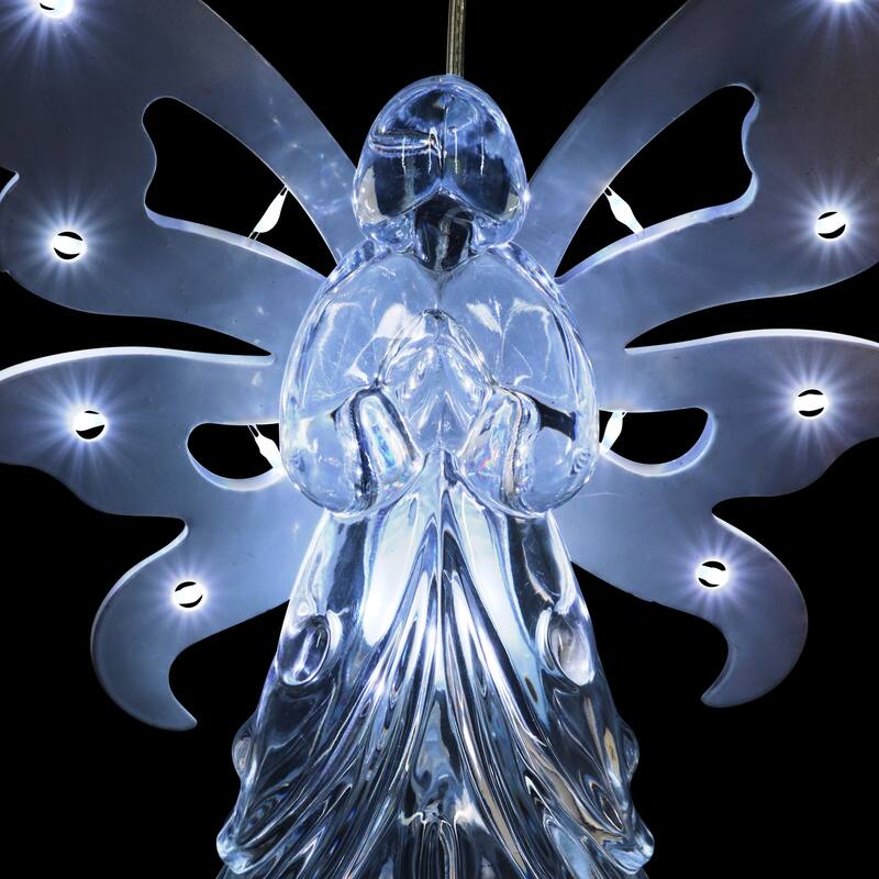 Exhart Large Solar Acrylic Angel Wind Chime, 6.5 by 42 Inches