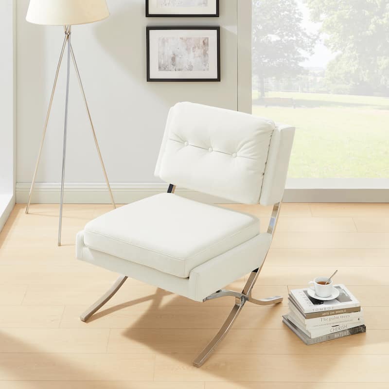 Art Leon Modern and Comfortable Velvet Armless Accent Chair
