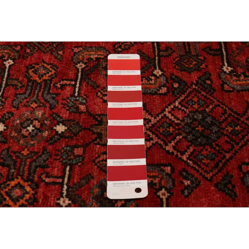 ECARPETGALLERY Hand-knotted Andelz Red Wool Rug - 3'5 x 10'3