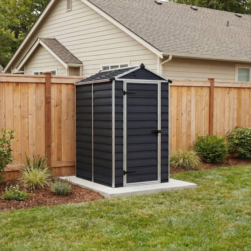 Skylight 6 ft. Midnight Grey Garden Outdoor Storage Shed - 4FT. X 6FT.