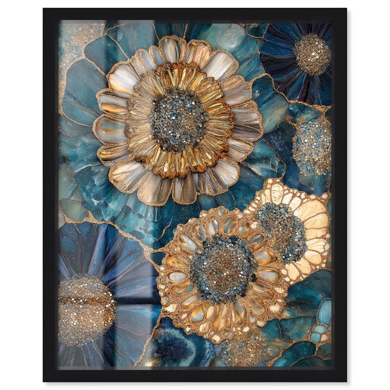 Opulent Geode I Shadowbox by Art Remedy - Black - 16" x 20"