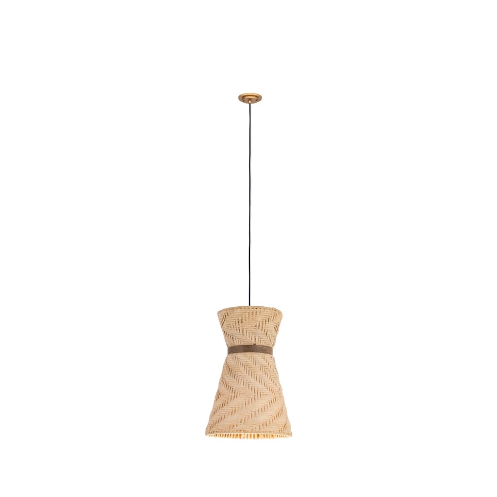 Innovations Lighting Stratford - 1 Light 10" Cord Hung Pendant - Gold Finish - Natural Shade
