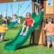 preview thumbnail 9 of 10, Backyard Discovery Lakewood Cedar Wood Swing Set, Slide, Clubhouse - 14'0" x 11'3"