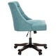 preview thumbnail 3 of 4, SAFAVIEH Soho Tufted Linen Swivel Adjustable Office Chair - 25.2" x 27.2" x 33.9"